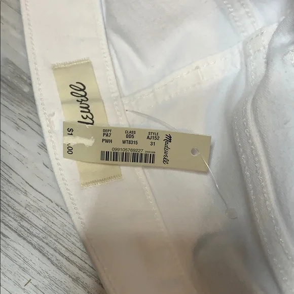 Madewell White 10” High Rise Skinny Crop Jeans NWT - Picture 10 of 10